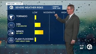 Severe storm chance tonight