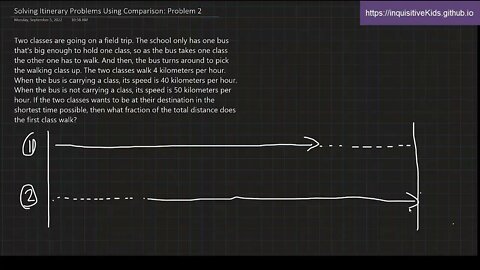 6th Grade Solving Itinerary Problems Using Comparison: Problem 2