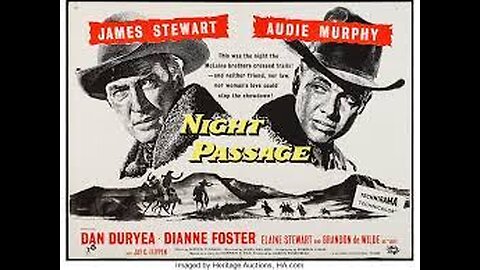 James Stewart - Audie Murphy - Night Passage 1957 - AI Enhanced