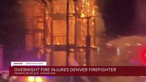 Firefighter injured in fire at building under construction in Denver