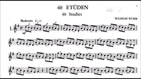 Wilhelm Wurm 40 Etudes for Trumpet - 01 Moderato