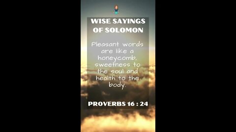 Proverbs 16:24 | NRSV Bible | Wise Sayings of Solomon