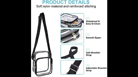 Clear Bag Stadium Approved, Clear Crossbody Purse Bag for Women Concerts Sports Events Festival...