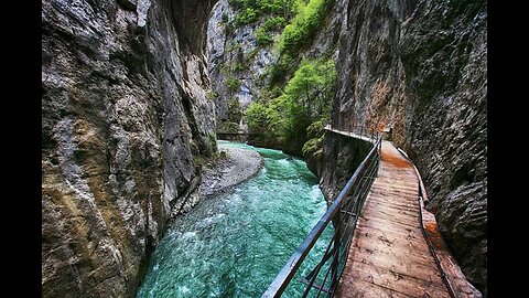 Walking tour of the Aare Gorge, Bern, Switzerland.