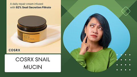 COSRX Snail Mucin 92% Moisturizer 3.52 oz,