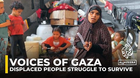 Voices of Gaza: Displaced people struggle with sewage and cramped living conditions