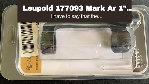 Leupold 177093 Mark Ar 1" Matte