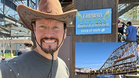 Off Ride Footage of CORNBALL EXPRESS at INDIANA BEACH, Monticello, Indiana, USA