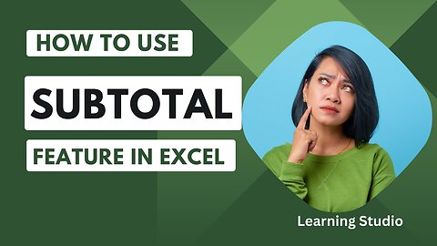 How to Use SUBTOTAL Feature in Excel in Hindi