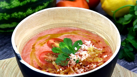 Kokos Wassermelonen Gazpacho