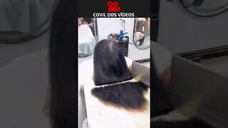 cortando o cabelo com facão😱😱😱