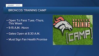 Fans welcome at 3 Broncos practices this week