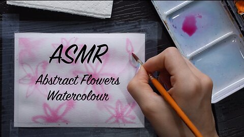 ASMR Paint With Me | Watercolour Abstract Flowers | (No Talking)