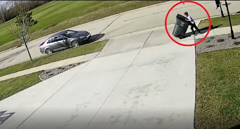 😨Garbage Can Takes Out Kid! - SCARY! 😱