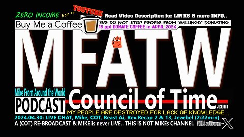 2024.04.30: LIVE CHAT, Mike, COT, Beast Ai, Rev.Recap 2 & 13, Jezebel (2:22min)