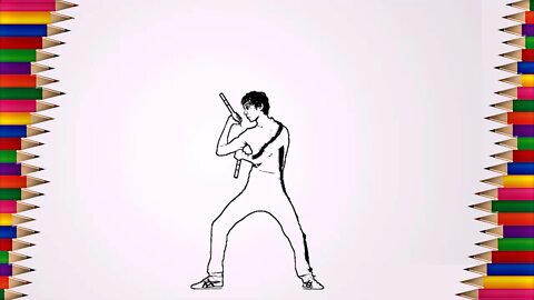 Como Desenhar o Kung Fu de Bruce Lee | How to Draw Bruce Lee Kung Fu | Desenhos Irados Nº 27 | 2021