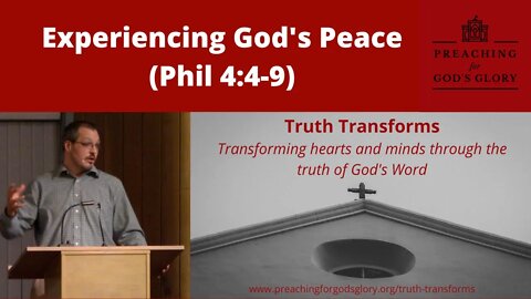 Experiencing God's Peace (Philippians 4:4-9) | Suffering, Anxiety, Sermon, Preaching