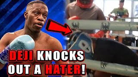 DEJI IMITATES FLOYD MAYWEATHER; RESPONDS TO HIS MESSAGE & KNOCKS OUT “HATER” IN SPARRING