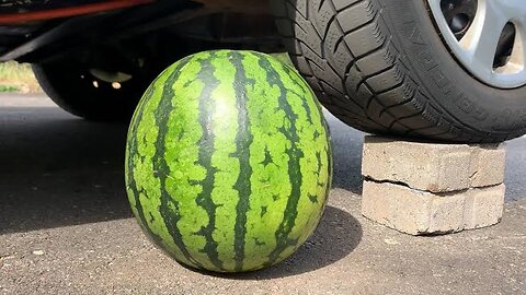 Crushing Crunchy & Soft Things by Car! EXPERIMENT CAR vs WATERMELON