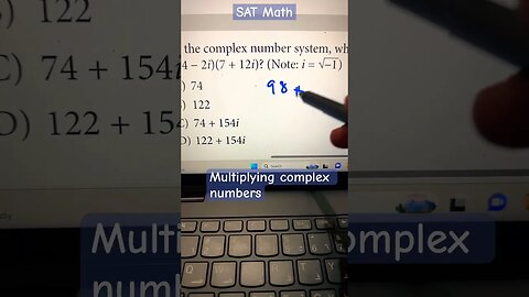 Multiplying two given complex numbers #youtubeshorts #mathtrick #satmath #math #algebra #youtube