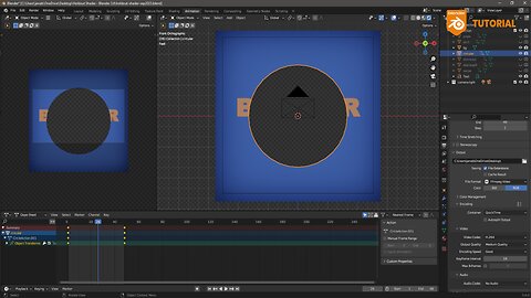 How to make 5 video transitions using the Holdout Modifier in Blender 3.6 #animation #mograph