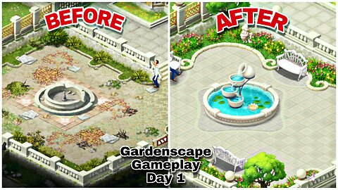 Gardenscapes Day 1 Gameplay | Dharma | What happen in my garden?