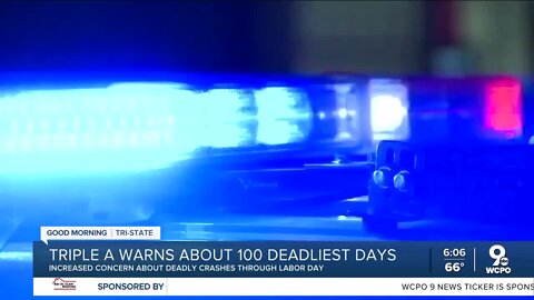 AAA warns about 100 deadliest days on the road