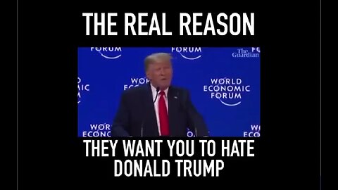 THE REAL REASON THEY WANT YOU TO HATE DONALD TRUMP