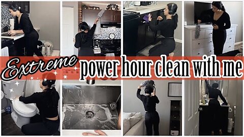 *NEW* POWER HOUR ENTIRE APARTMENT CLEAN WITH ME❣️2022 | EXTREME SPEED CLEANING MOTIVATION | ez tingz