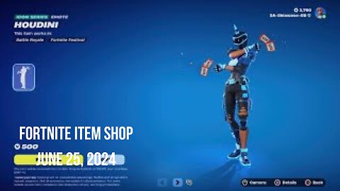 Fortnite Item Shop|June 25, 2024(*New* Houdini Emote)