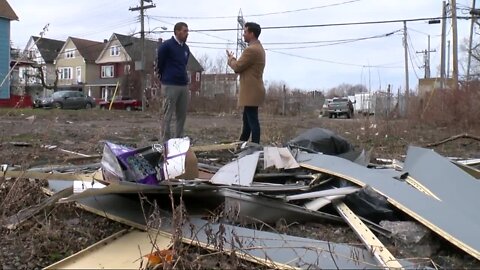 Illegal garbage dumping next to homes