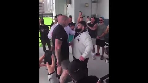 MARTYN FORD vs IRANIAN HULK Brawl during Face-off