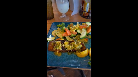 Blackened Mahi-Mahi With Mango Salsa #MahiMahi #FYP #Sunset #SunsetGrille #MWIP #MarcoIsland