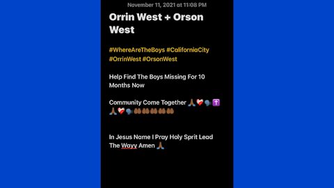 Where Are Orson and Orrin West ??