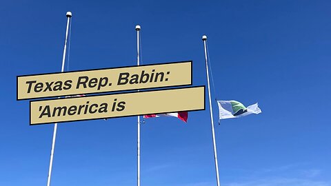 Texas Rep. Babin: 'America is suffering from an acute lack of wise leadership'