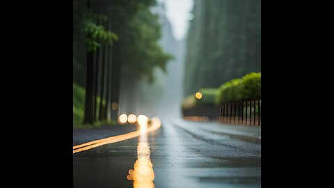 Rain Sound Outside/ Mid-Heavy Rain for Sleep, Study and Relaxation, Meditation