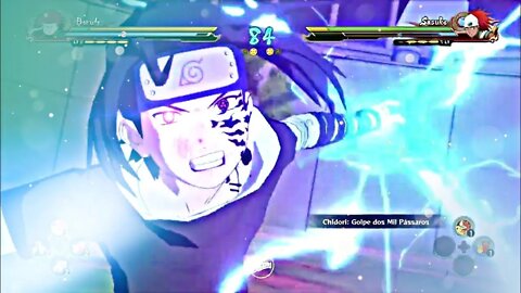 Boruto Jougan Mode vs Sasuke Curse mark Lvl 1 - Storm 4 Road to boruto Dublado