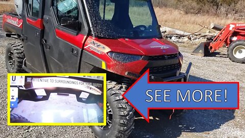 Polaris Ranger Northstar Ultimate backup camera hack when you add a rear bumper/brush guard