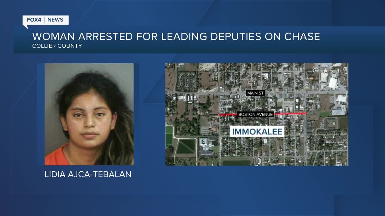 Woman arrested after deputies say she hit patrol car and led them on ...