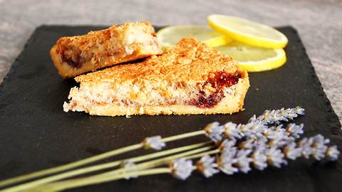 Easy rustic strawberry coconut cake recipe