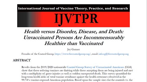 The Control Group Vaccine Study With Sasha Latypova & Joy Garner