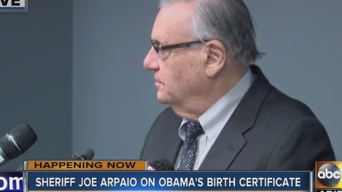 Sheriff Joe Arpaio holds press conference regarding POTUS birth certificate