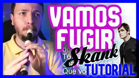 VAMOS FUGIR - SKANK - Tutorial com notas na tela para flauta doce