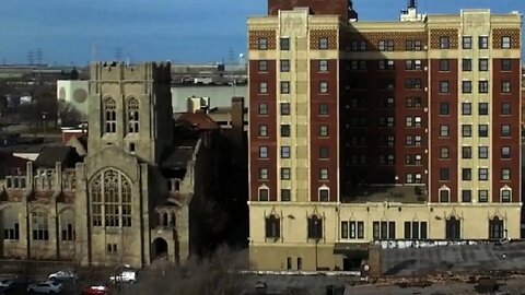 Downtown Gary Indiana DRONE! Incredible footage... Broadway Abandoned Damaged Buildings. New Sound.