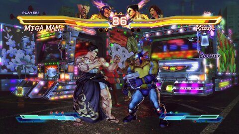 Street Fighter X Tekken: MEGA MAN (Alternate Costume) & Heihachi vs Kazuya & Asuka - No Commentary