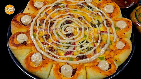 Restaurant Style Crown Crust Pizza Recipe by Samina Food Story