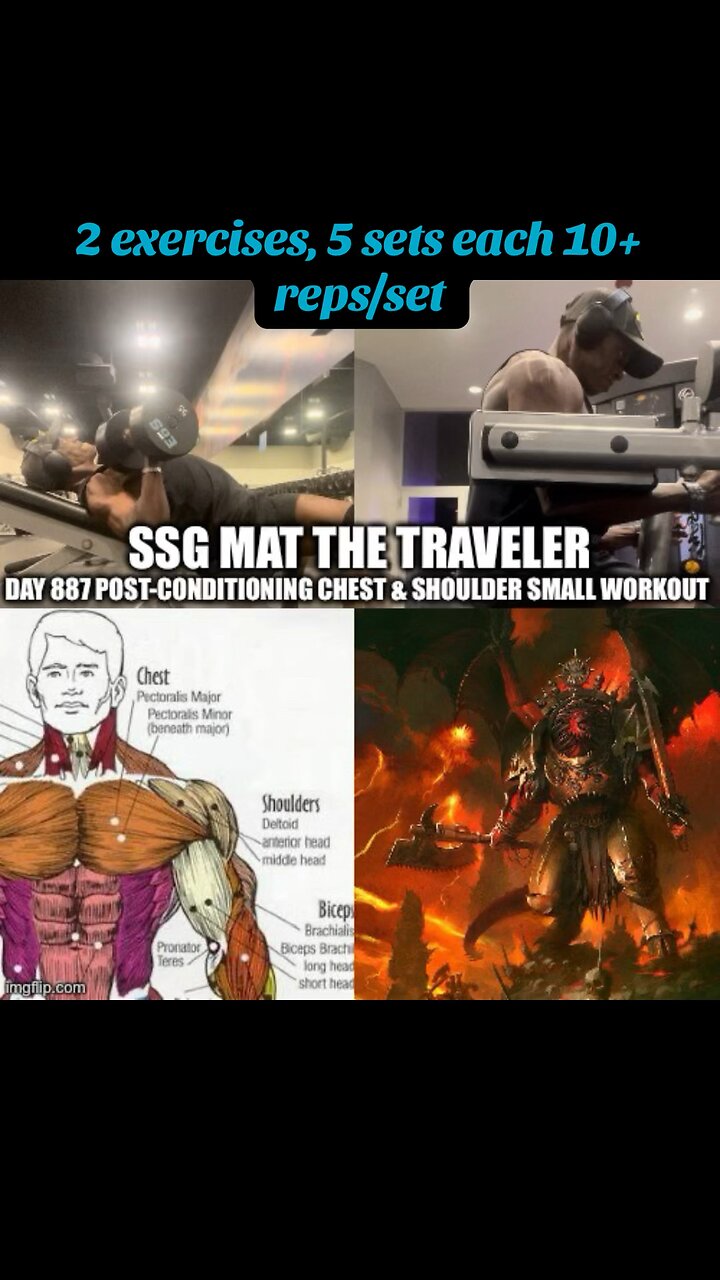 Day 887 PostConditioning Chest & Shoulders Small Workout