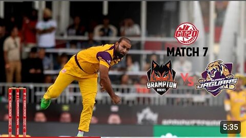 GT20 Canada Season 3 | Match - 7 Highlights | Surrey Jaguars Brampton Wolves