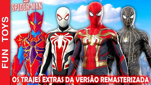 OS TRAJES da versão REMASTERIZADA do Marvel SPIDER-MAN 🕷 Jogando no PC com o RTX ligado!