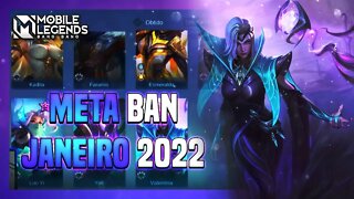 QUAIS HERÓIS BANIR | META BAN JANEIRO 2022 | Mobile Legends